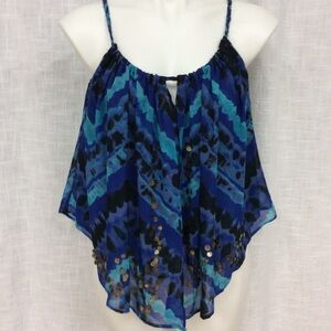 Jessica Simpson Sheer Multicolored Top